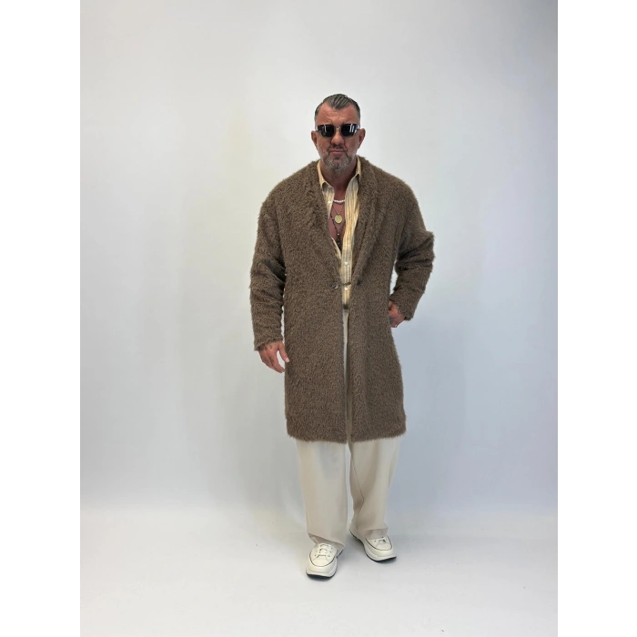 CAPO Zincir Düğme Detaylı Kaban Kahve