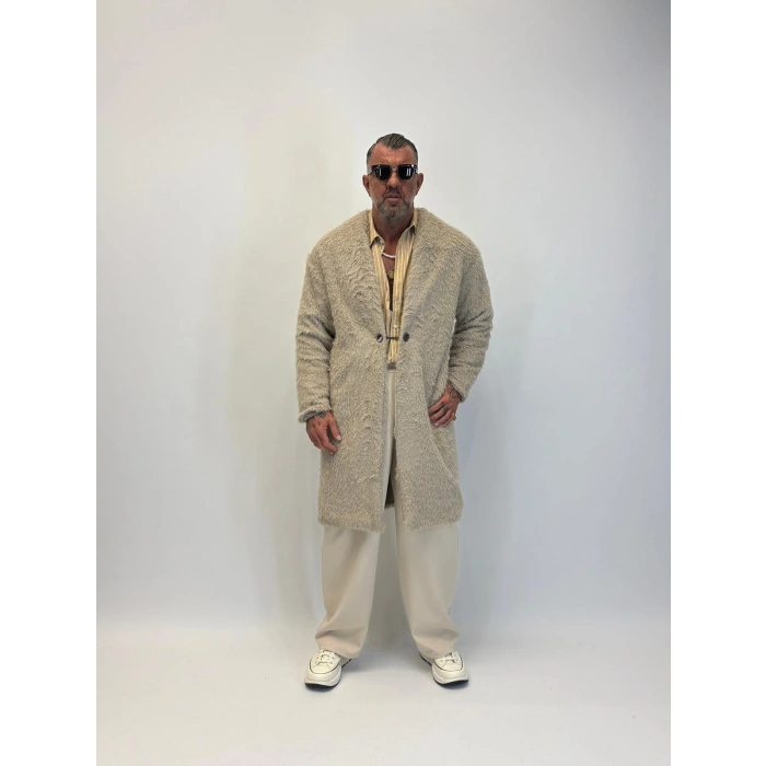 CAPO Zincir Düğme Detaylı Kaban Vizon