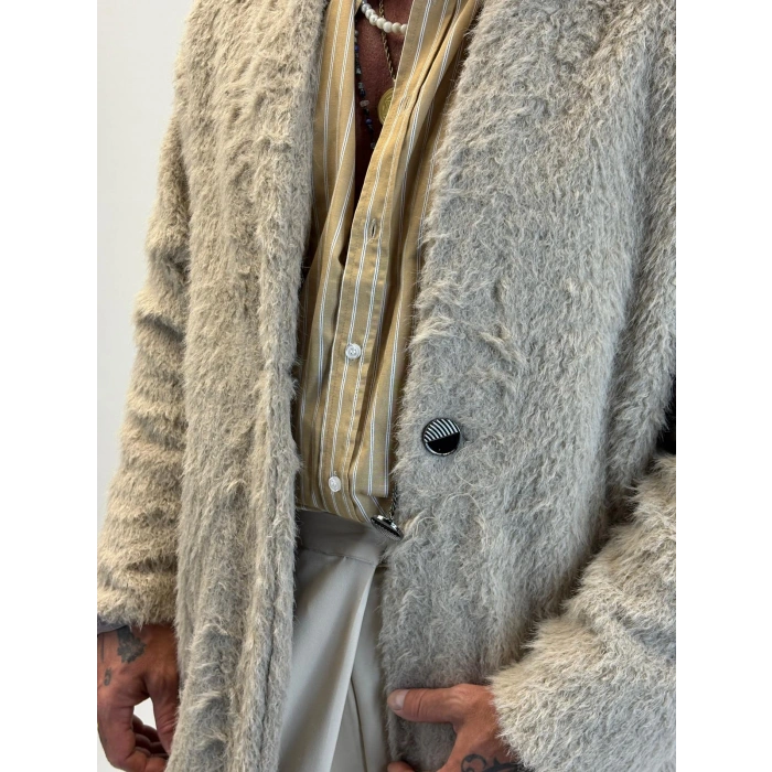 CAPO Zincir Düğme Detaylı Kaban Vizon