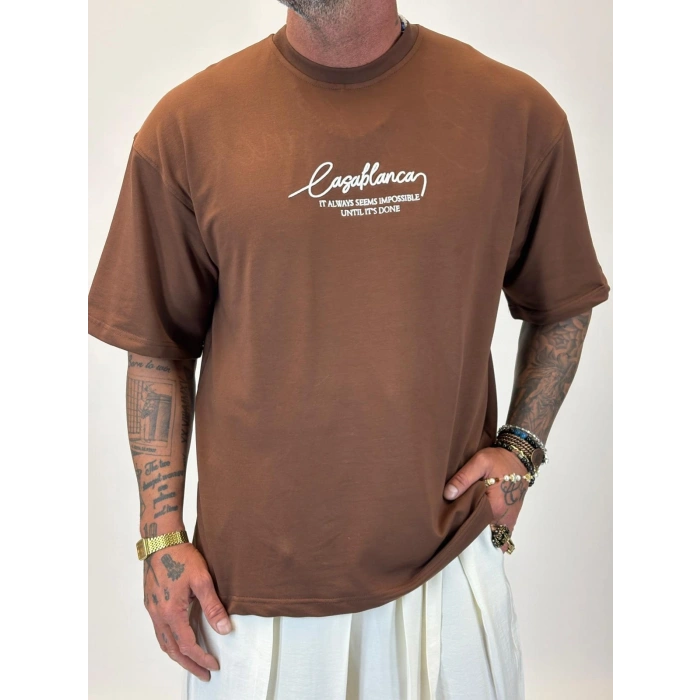 Casablanca T-shirt Kahverengi