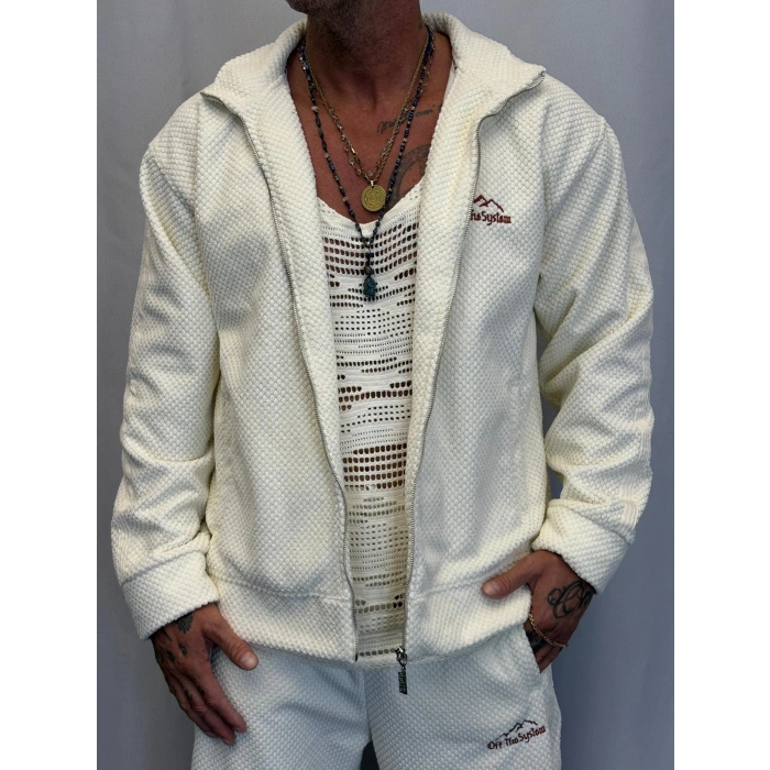 Crocodile Fur Takım Beyaz