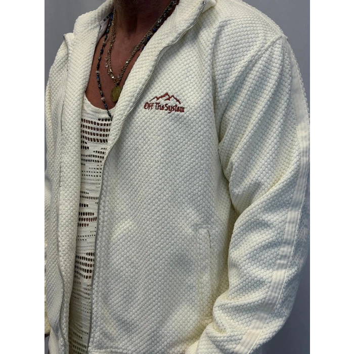 Crocodile Fur Takım Beyaz