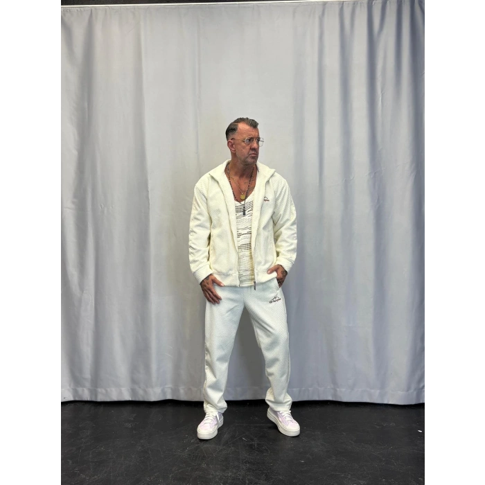 Crocodile Fur Takım Beyaz