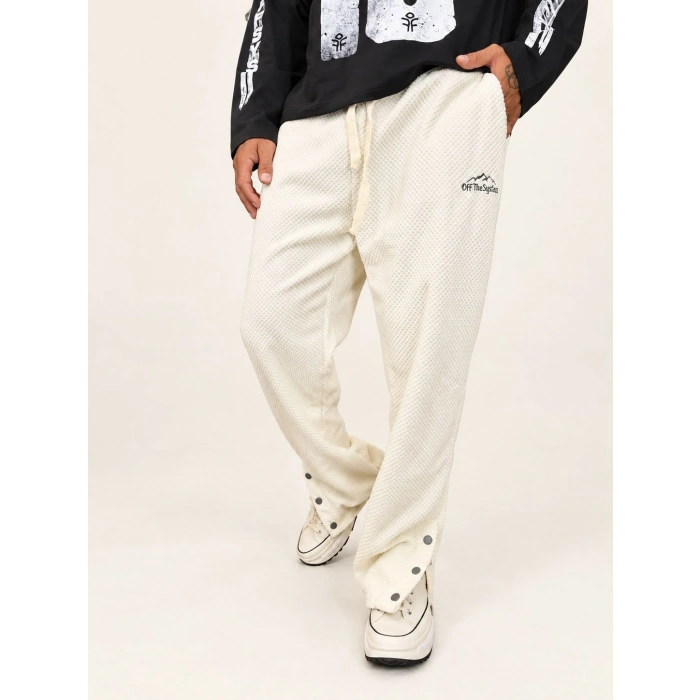 Crocodile Paça Detaylı Pantolon Beyaz
