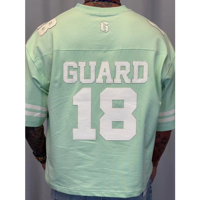 Derin Nakışlı Amerikan T-Shirt Yeşil