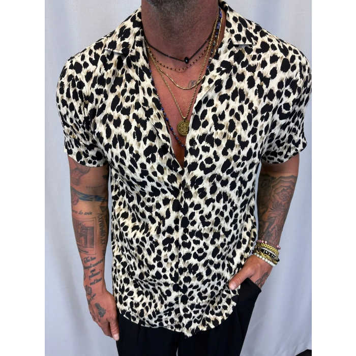 Desenli Kısa Kol Gömlek