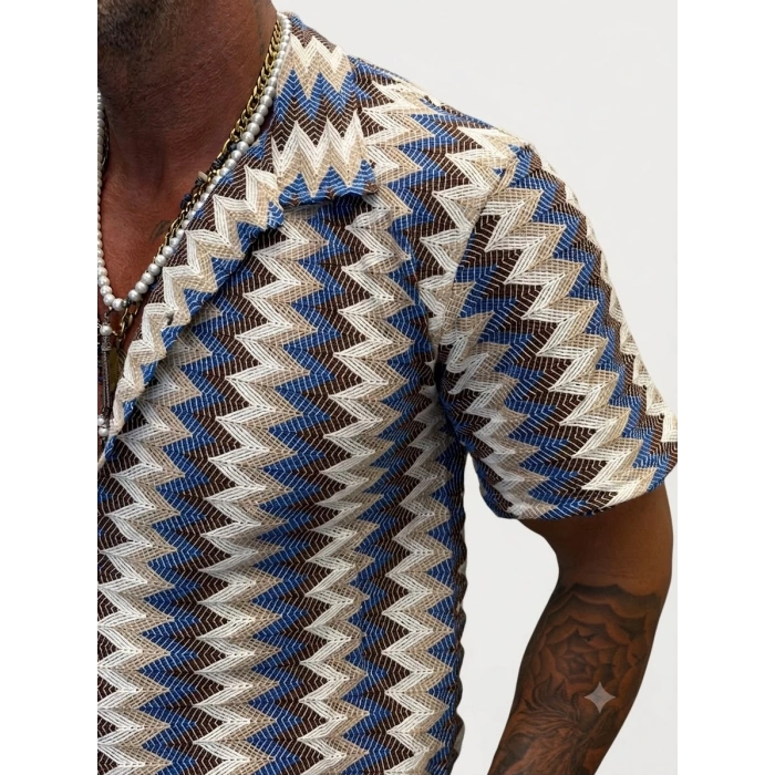 Elite Pattern Triko Takım Lacivert