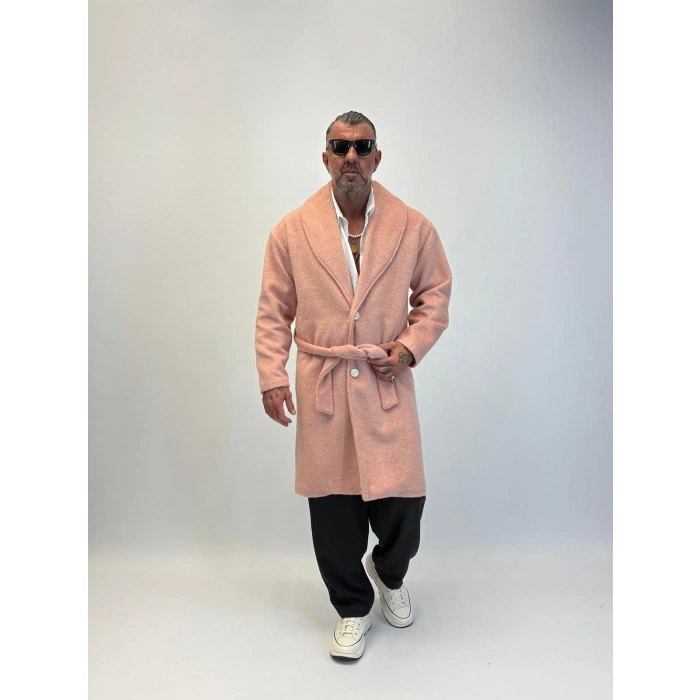 Fransız Cashmere Şalyaka Kaban Pudra