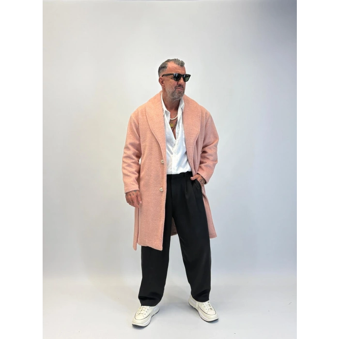 Fransız Cashmere Şalyaka Kaban Pudra