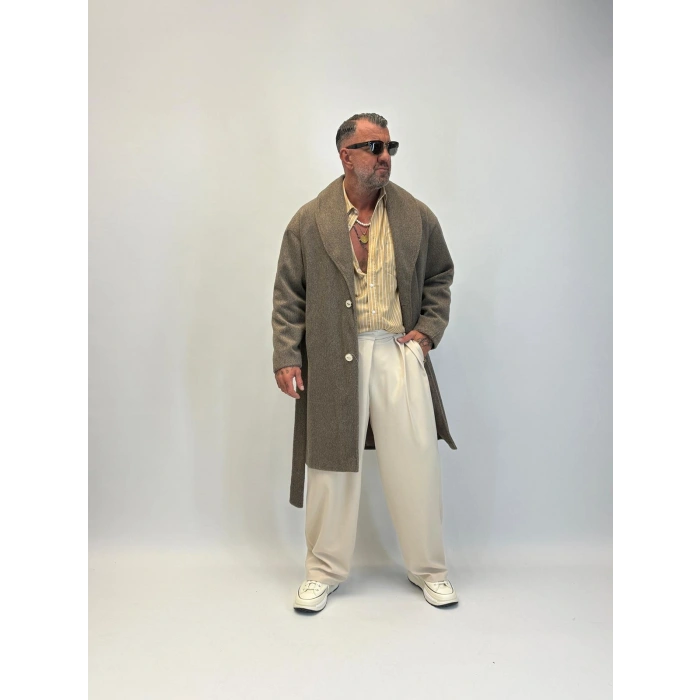 Fransız Cashmere Şalyaka Kaban Vizon