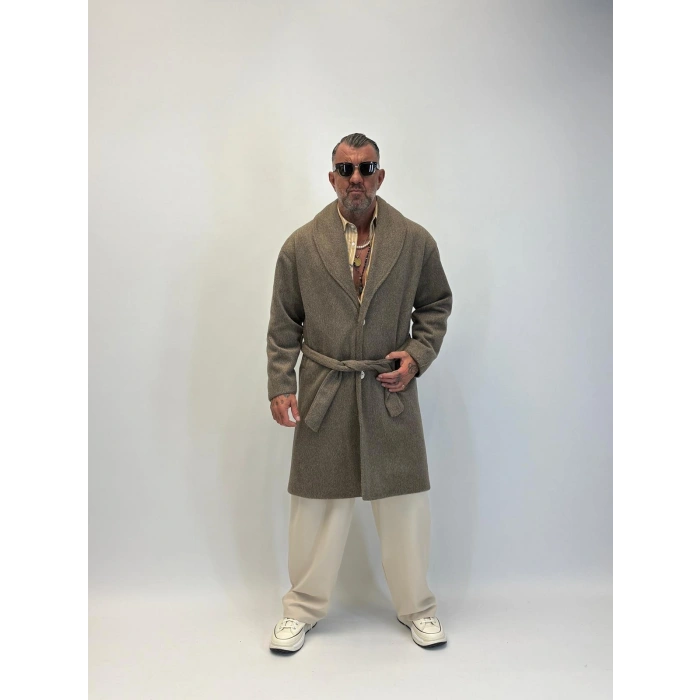 Fransız Cashmere Şalyaka Kaban Vizon