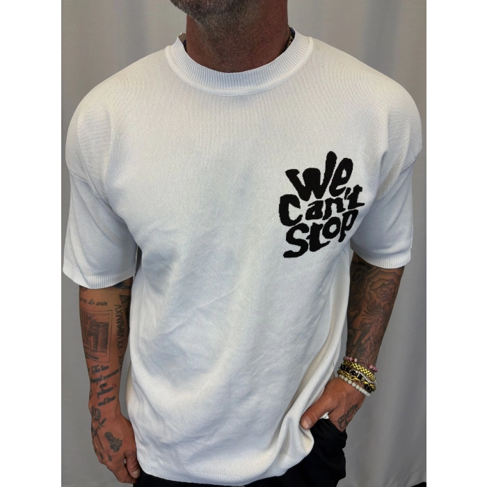İpek Triko We Cant T-Shirt Beyaz
