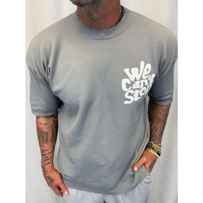 İpek Triko We Cant T-Shirt Gri