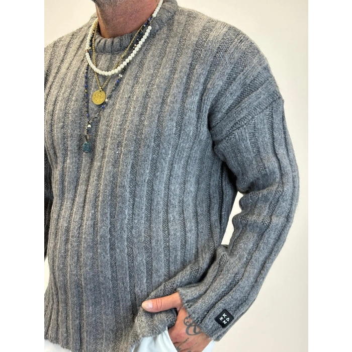 Kalın Fitilli Kazak Antrasit