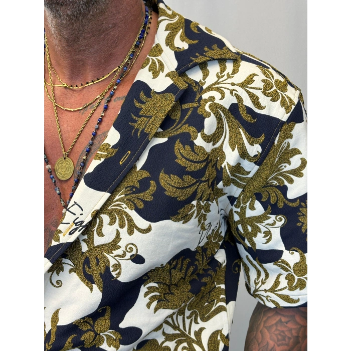 Kapitone Desenli Gömlek Yeşil