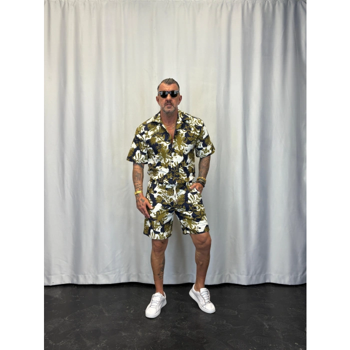 Kapitone Desenli Takım Yeşil