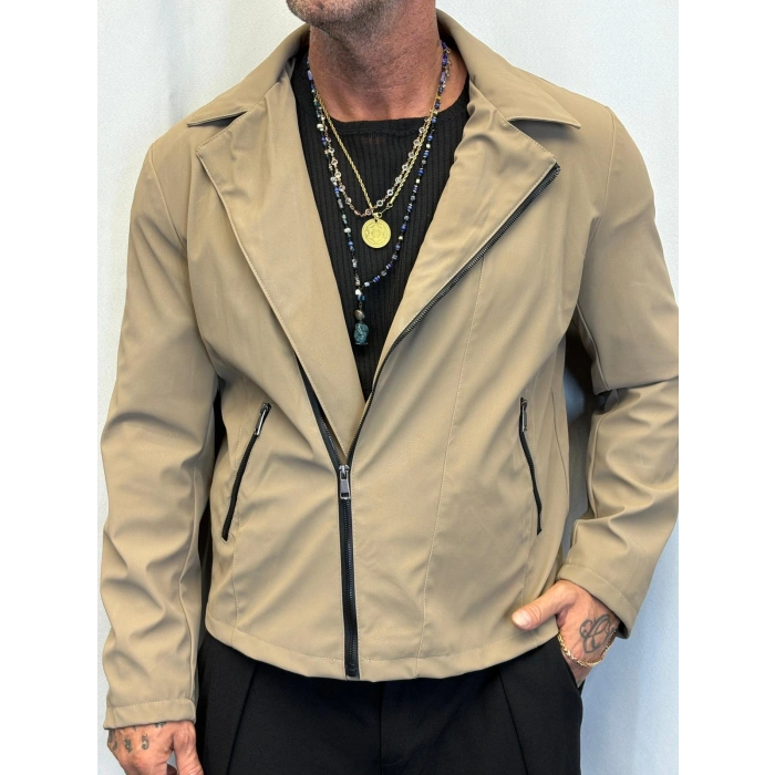 Karbon Deri Mont Bej