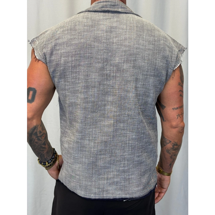 Kolsuz Denim Jakar Gömlek Antrasit