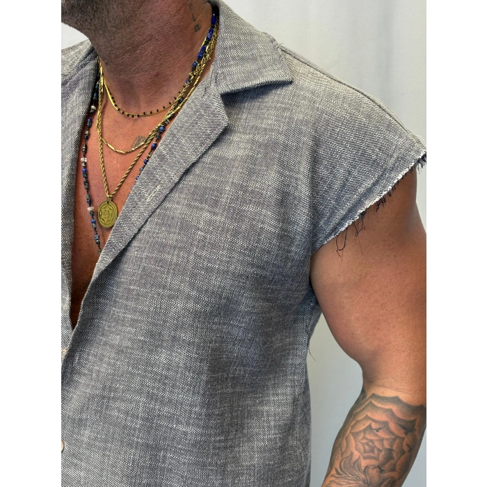 Kolsuz Denim Jakar Gömlek Antrasit