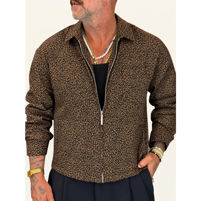 Leopard Crop Ceket