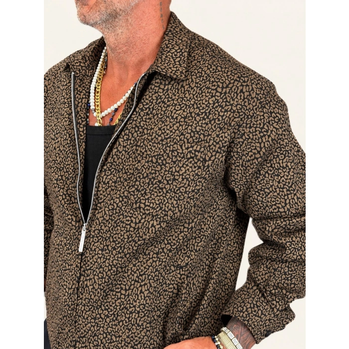 Leopard Crop Ceket