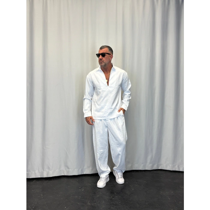 Modal 3 Düğmeli Takım Beyaz