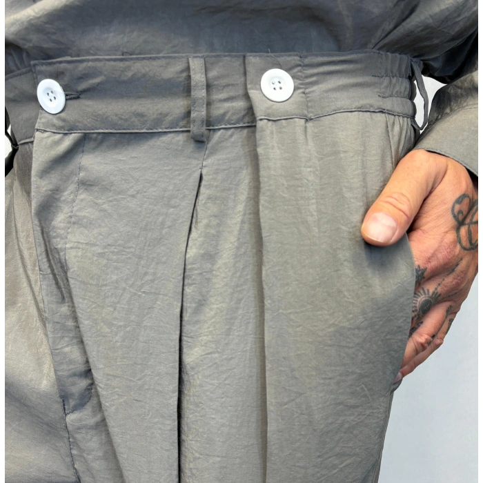 Modal 3 Düğmeli Takım Gri