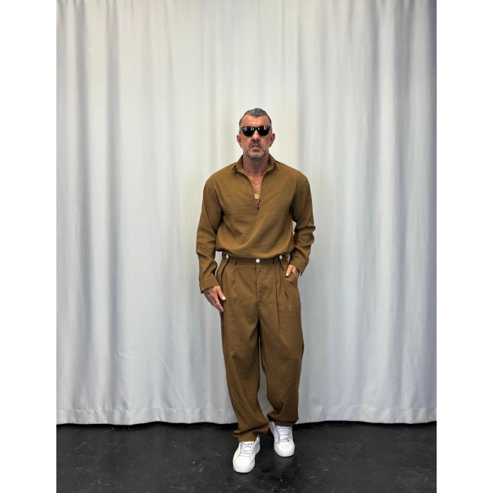 Modal 3 Düğmeli Takım Kahve