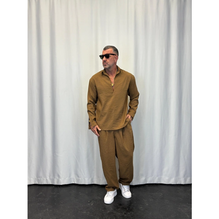 Modal 3 Düğmeli Takım Kahve