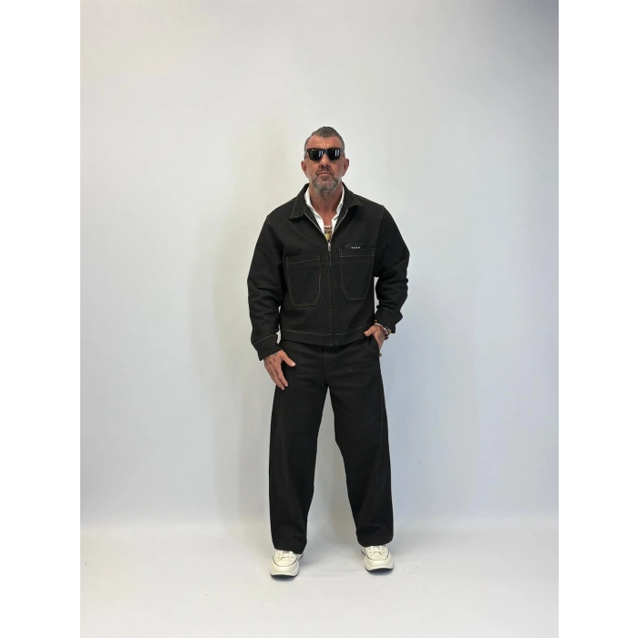 Organic Cotton Likralı Takım Siyah