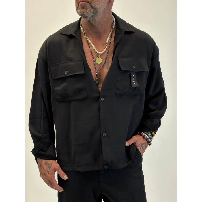 Orgnc Tencel Oversize Takım Siyah