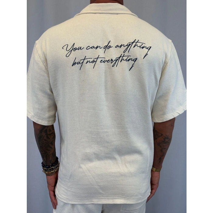 Pamuk Hasır Yıkamalı Takım Beyaz