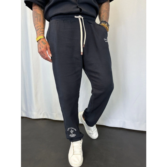 Pamuk Hasır Yıkamalı Takım Lacivert