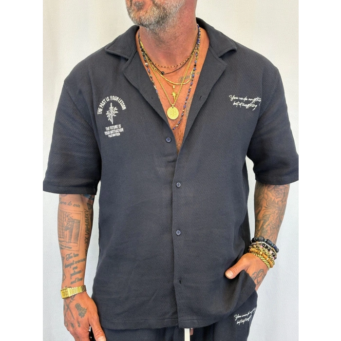 Pamuk Hasır Yıkamalı Takım Lacivert