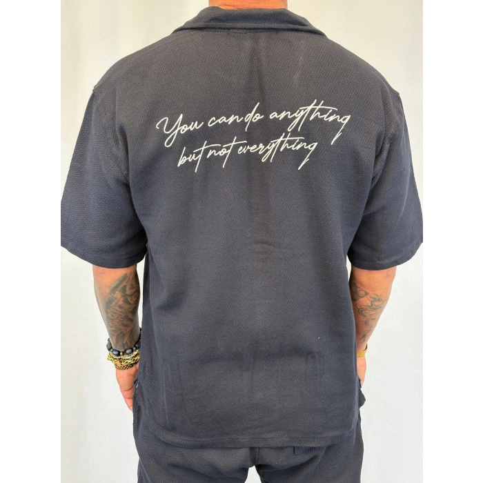 Pamuk Hasır Yıkamalı Takım Lacivert