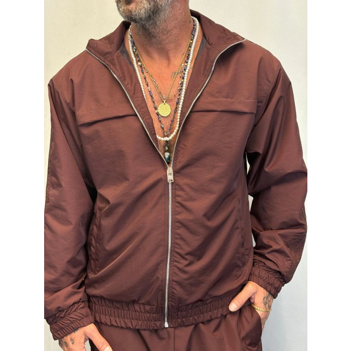 Powder Şerit Detaylı Takım Acı Kahve