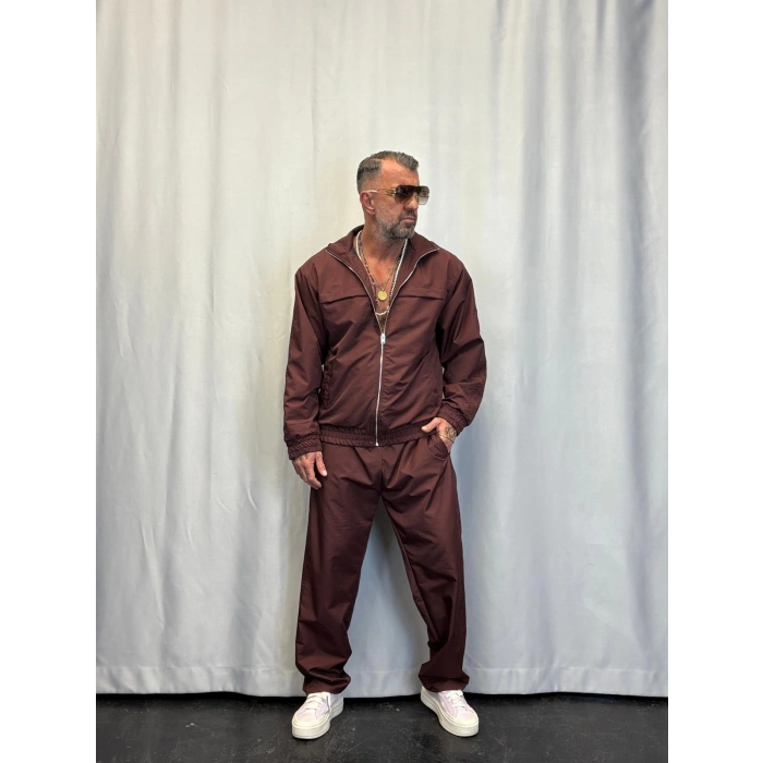 Powder Şerit Detaylı Takım Acı Kahve