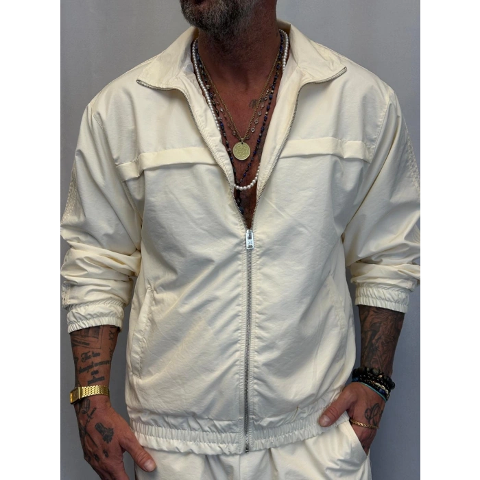 Powder Şerit Detaylı Takım Beyaz