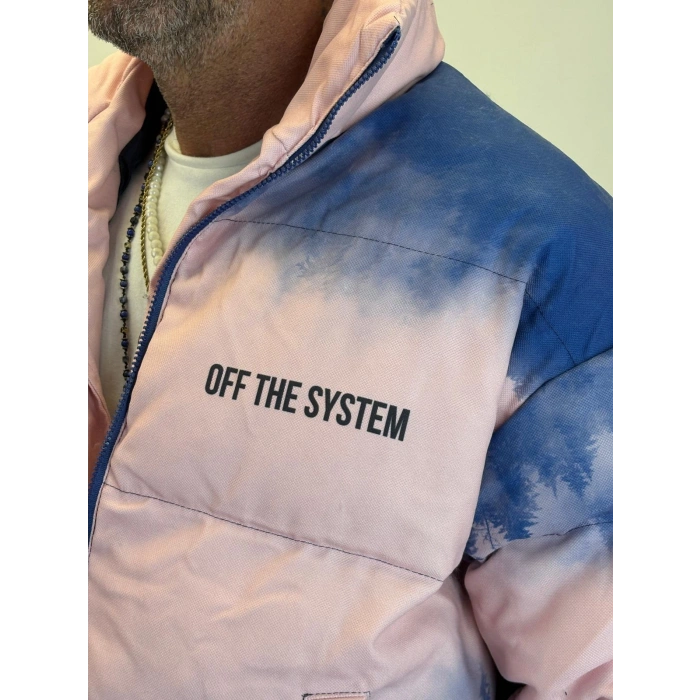 Puffer Mont Lacivert Desenli