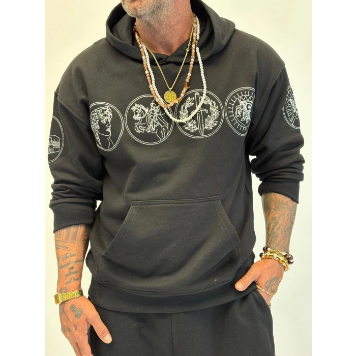 Rome Icon Hoodie Siyah