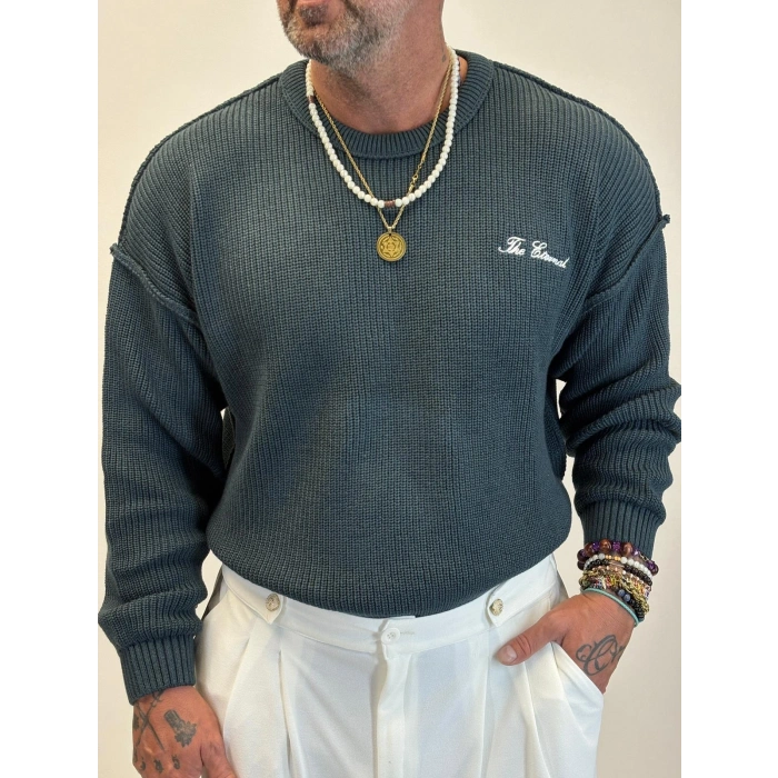 Sırt Nakışlı Kazak İndigo