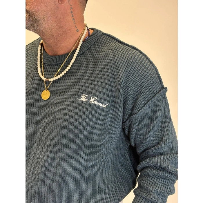 Sırt Nakışlı Kazak İndigo