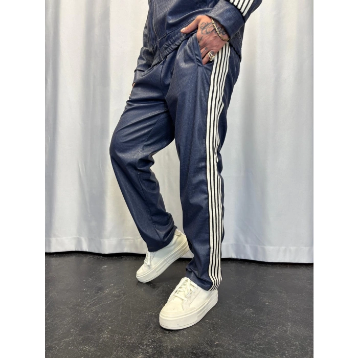 Snake Leather Takım Lacivert