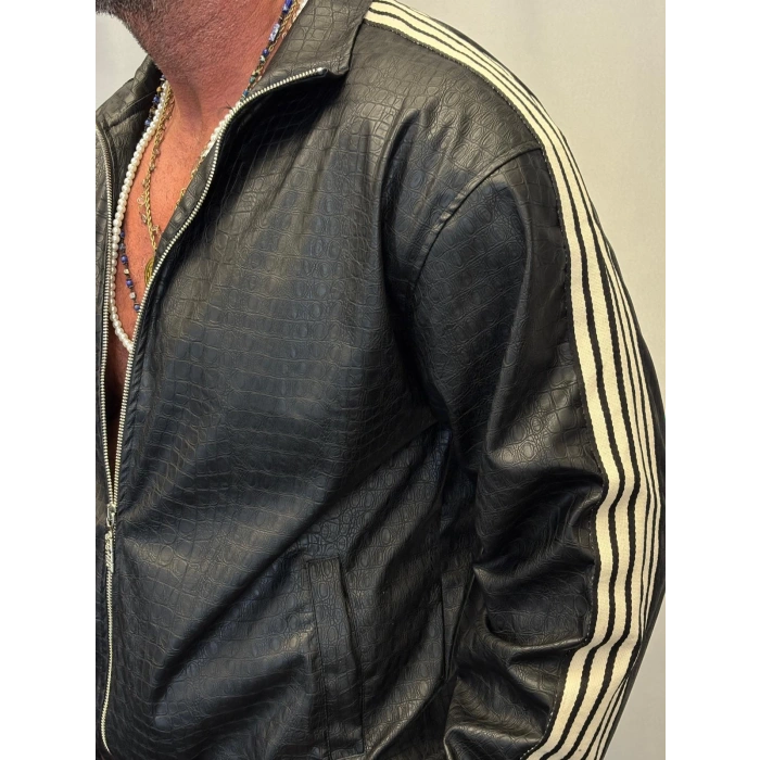 Snake Leather Takım Siyah