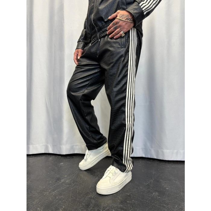 Snake Leather Takım Siyah