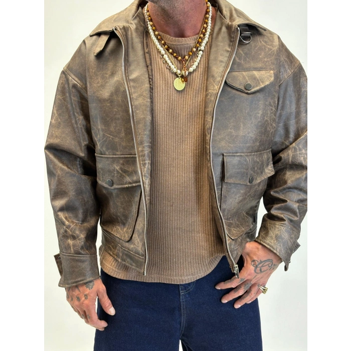 Special -1 Washing Pu Deri Mont Kahve