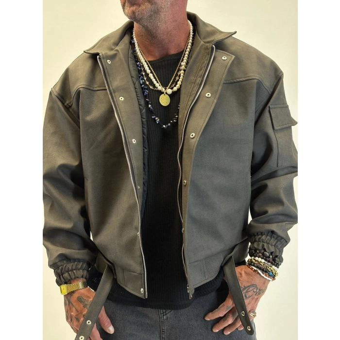 Special-2 Petek Effect Pu Deri Mont Siyah