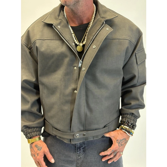 Special-2 Petek Effect Pu Deri Mont Siyah