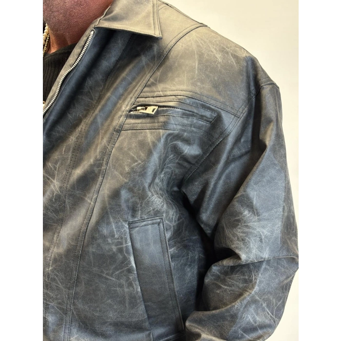 Special-3 Washing Effect Pu Deri Mont Siyah