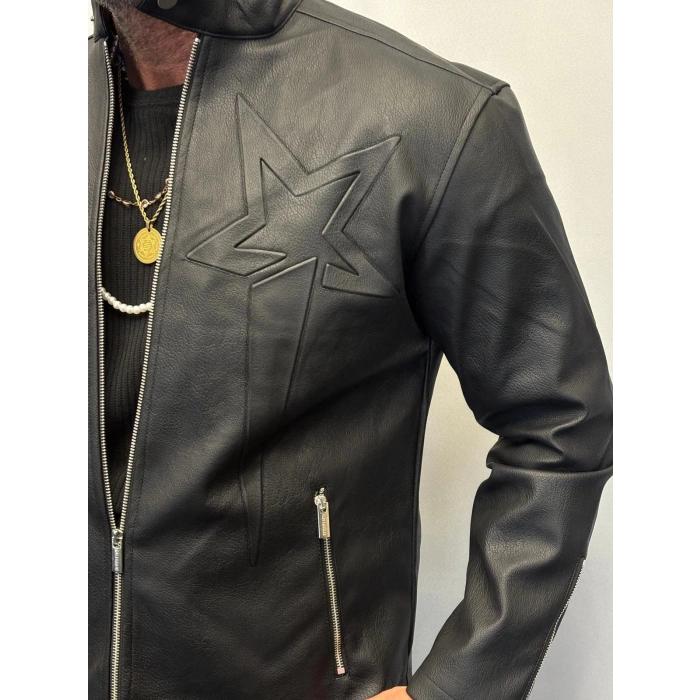 Star Pu Deri Slim Mont Siyah